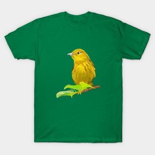 Yellow Warbler bird painting (no background) T-Shirt